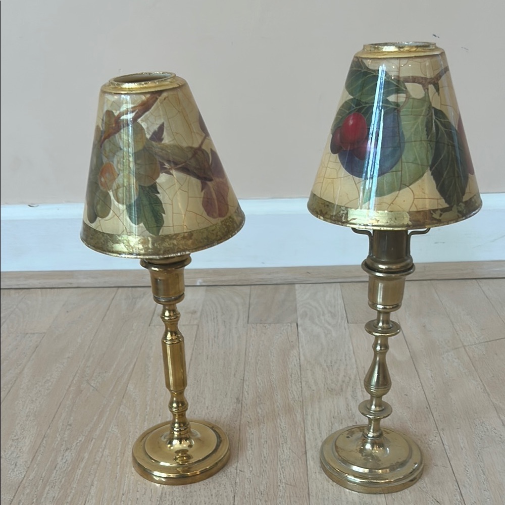 Lesley Roy decoupage glass votives.
